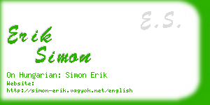 erik simon business card